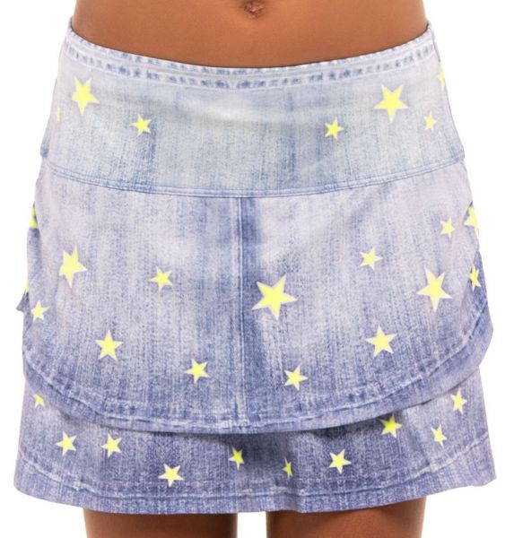 Mädchen Rock Lucky in Love Novelty All Stars Skirt W/Back Pocket - multi
