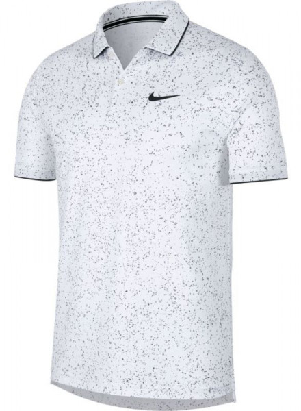  Nike Court Dry Polo AOP - white/black/black