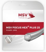 Tennisekeeled MSV Focus Hex Plus 25 (12 m) - white