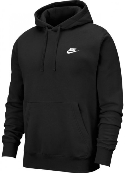 Pánská tenisová mikina Nike Sportswear Club Hoodie PO BB - black/black/white