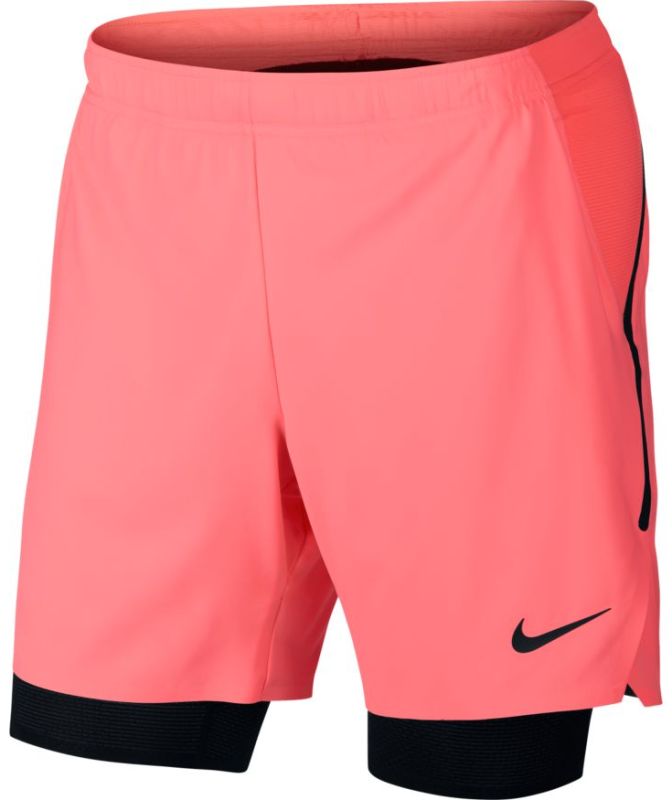 Nike Court Flex Ace 2in1 7 Short lava glow black Tennis Zone Tennis Shop