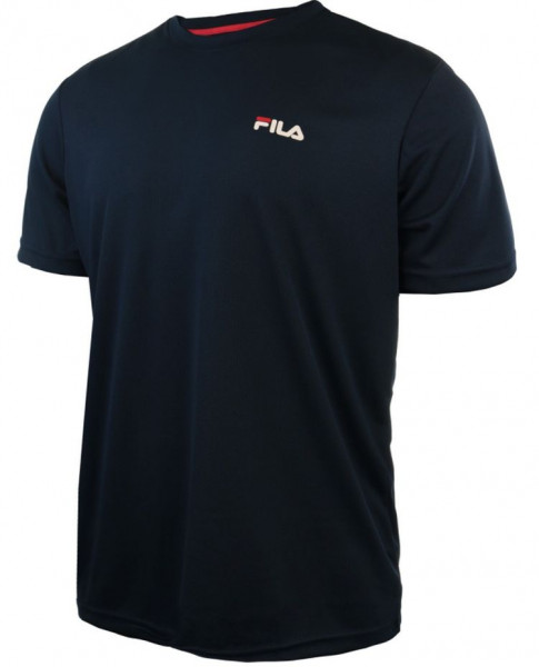 Тениска за момчета Fila T-Shirt Logo (small) Kids - peacoat blue