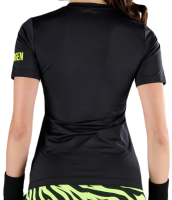 Marškinėliai moterims Hydrogen Tiger Tech T-Shirt - black/yellow fluo Marškinėliai moterims Hydrogen Tiger Tech T-Shirt - black/yellow fluo