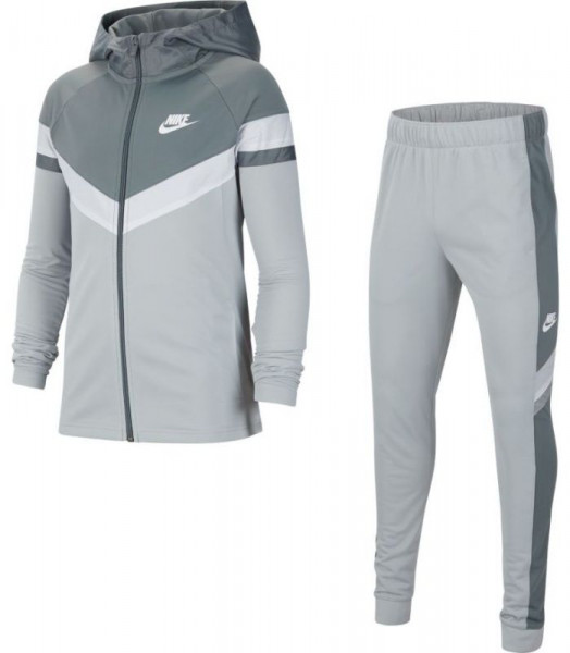  Nike Sportswear Poly Woven Tracksuit - smoke grey/smoke grey/white/white