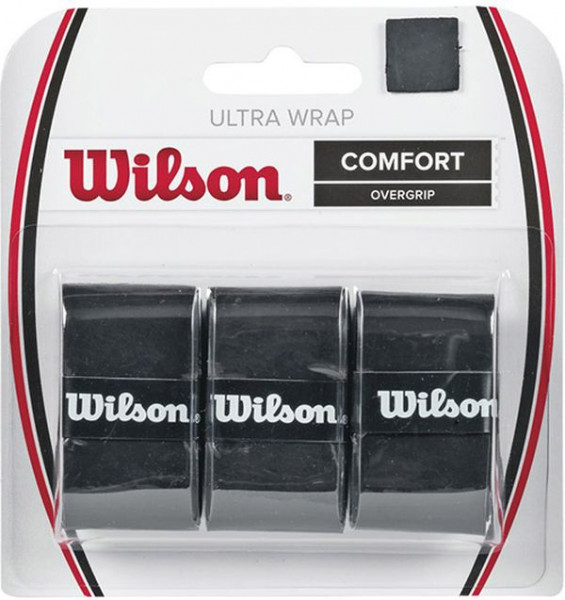 Owijki tenisowe Wilson Ultra Wrap 3P - black