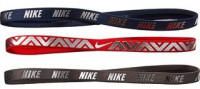 Bend za glavu Nike Metallic Hairbands 3 pack - gun smoke/habanero red/navy