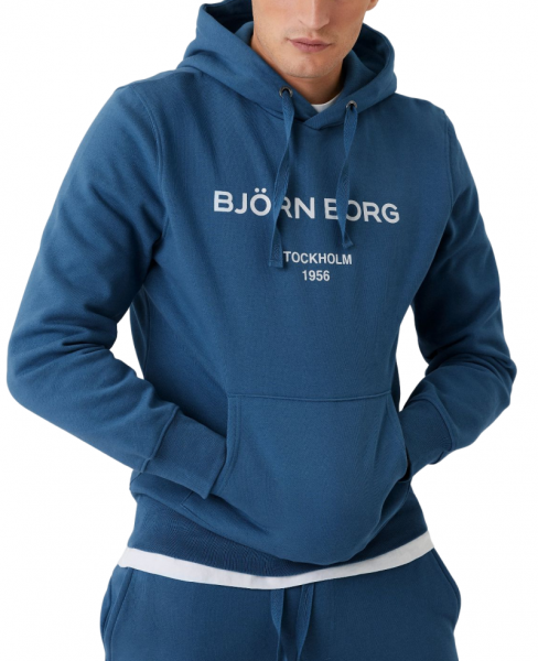 Herren Tennissweatshirt Björn Borg Hoodie - copen blue