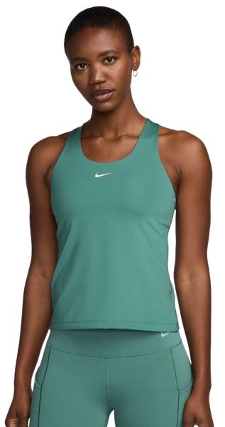 Damen Tennistop Nike Dri-Fit Swoosh Bra Tank - Mehrfarbig, Weiß