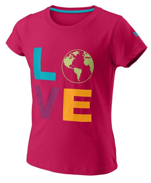 Girls' T-shirt Wilson Love Earth Tech Tee - love potion