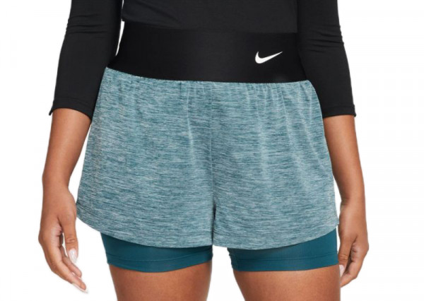  Nike Court Dri-Fit Advantage Short W - dark teal green/dark teal green/white