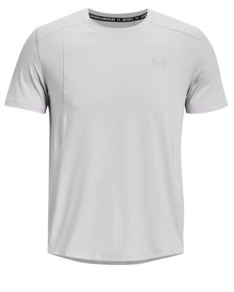 Herren Tennis-T-Shirt Under Armour Men's UA Iso-Chill Run Laser Short Sleeve - Grau, Silber