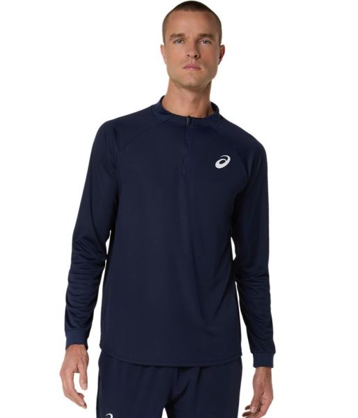 Men's long sleeve T-shirt Asics Match Long Sleeve 1/2 Zip - Blue