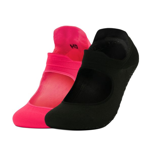 Chaussettes de tennis Under Armour Women's UA Breathe Balance 2P Socks - black/cerise