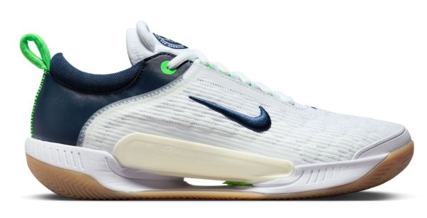 Chaussures de tennis pour hommes Nike Zoom Court NXT Clay - white/midnight navy/green strike