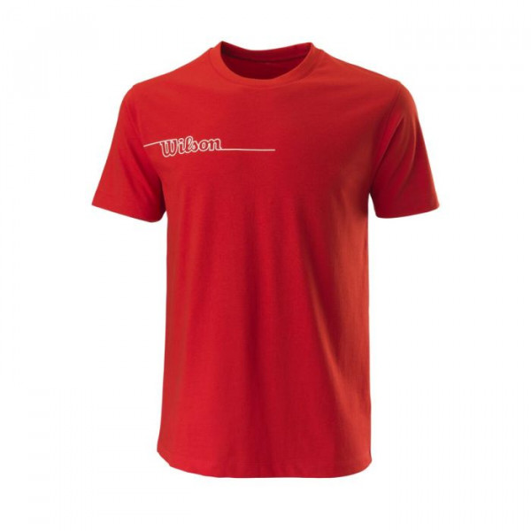 Herren Tennis-T-Shirt Wilson Team II Tech Tee Men - Rot