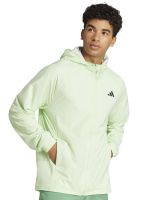 Pánská tenisová bunda Adidas Pro Semi-Transparent Full-Zip - semi green spark Pánská tenisová bunda Adidas Pro Semi-Transparent Full-Zip - semi green spark