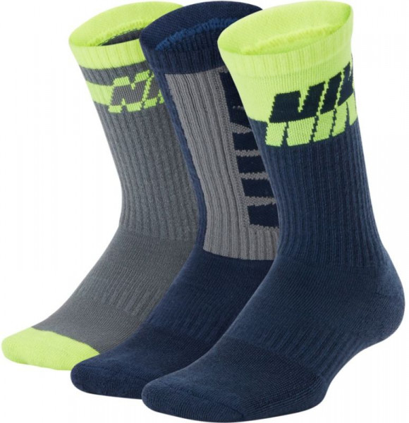  Nike Everyday Cushioned Kids' Crew Socks - 3 pary/multicolor