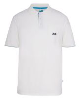 Męskie polo tenisowe Australian Open Polo Pocket AO Logo - cream