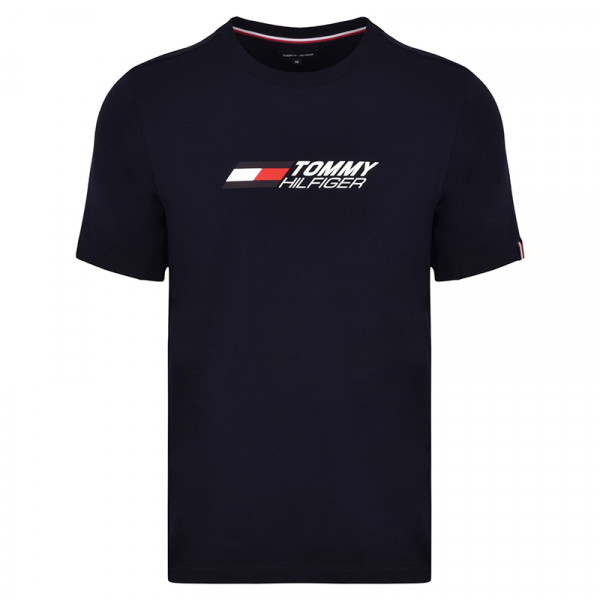 Męski T-Shirt Tommy Hilfiger Essentials Big Logo SS Tee - desert sky
