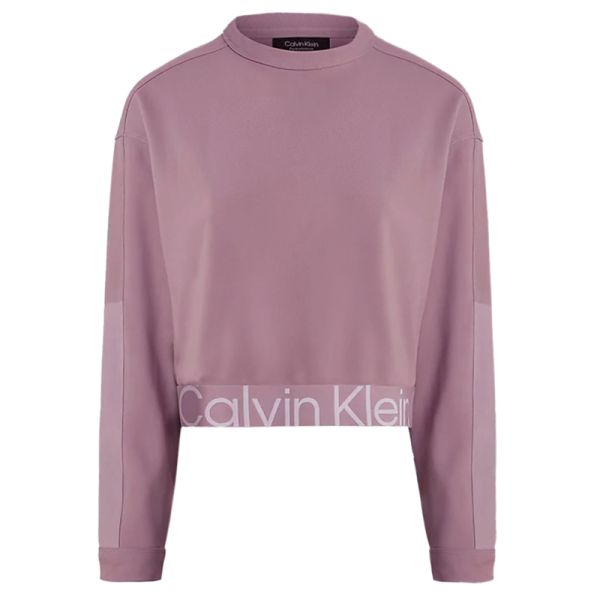Sudadera de tenis para mujer Calvin Klein PW Pullover - gray rose