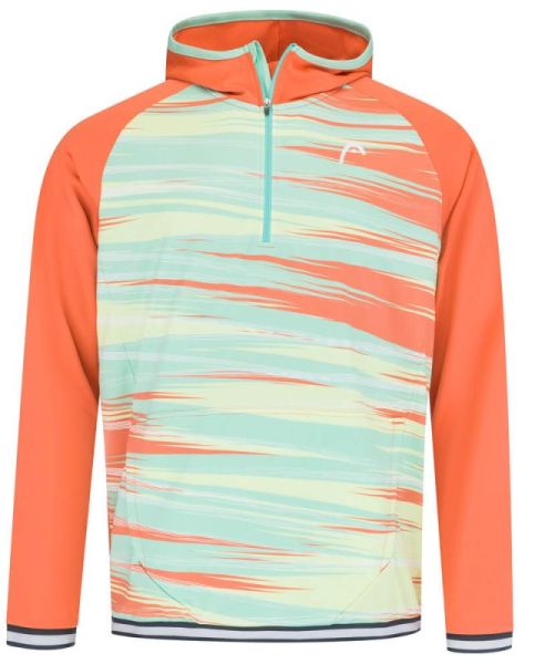 Pánske mikiny Head Topspin Hoodie - pastell green/print vision
