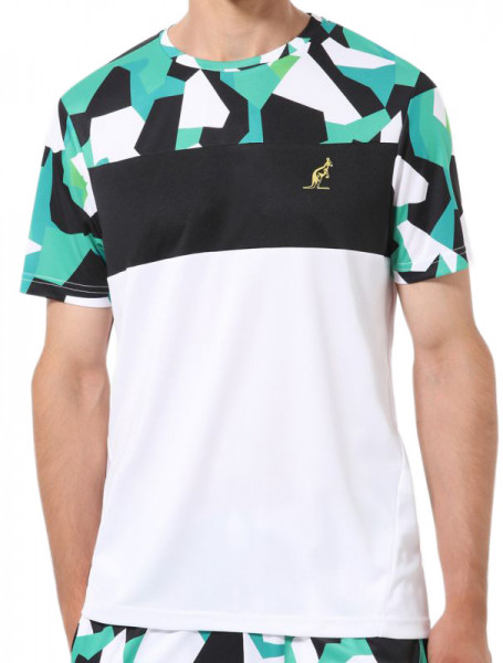 Herren Tennis-T-Shirt Australian T-shirt Ace Camo Print - bianco/altro colore