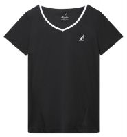 Damen T-Shirt Australian T-Shirt Ace With Back Split - Schwarz