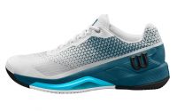 Muške tenisice Wilson Rush Pro 4.0 Clay M - white/blue coral/blue atoll Muške tenisice Wilson Rush Pro 4.0 Clay M - white/blue coral/blue atoll
