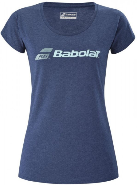 Women's T-shirt Babolat Exercise Glitter Tee W - estate blue heather