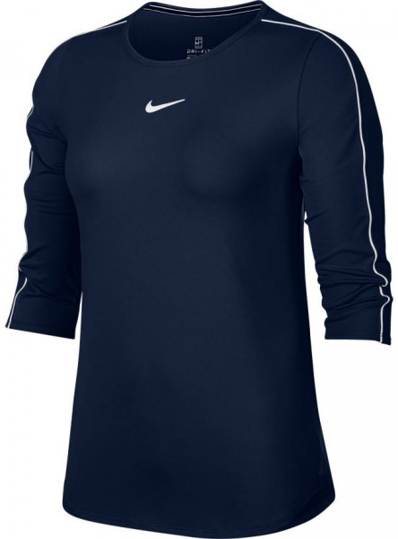  Nike Court Women 3/4 Sleeve Top - obsidian/white/white/white