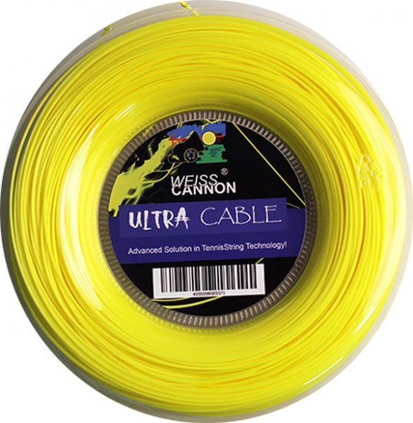 Naciąg tenisowy Weiss Cannon Ultra Cable (200 m) - yellow