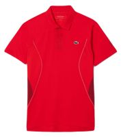 Мъжка тениска с якичка Lacoste Tennis x Novak Djokovic Ultra-Dry Polo - red currant