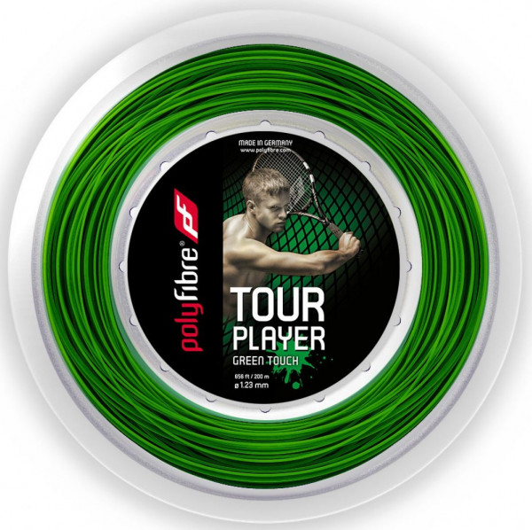 Naciąg tenisowy Polyfibre Tour Player Green Touch (200 m) - green
