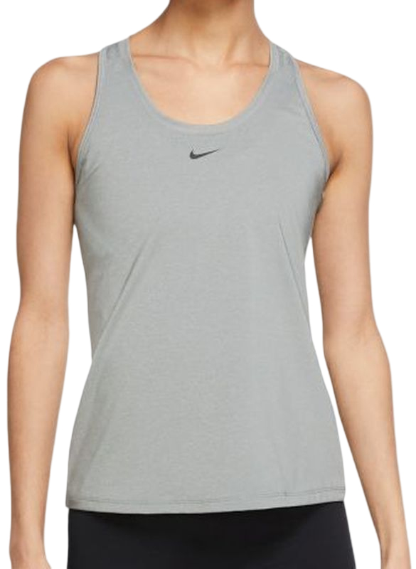 Women's top Nike Dri-Fit One Slim Tank W - particle grey/heather/white, Tennis Zone