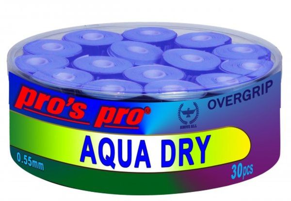 Owijki tenisowe Pro's Pro Aqua Dry (30P) - blue