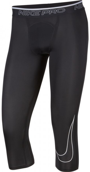 Pantaloni tenis bărbați Nike Pro Dri-Fit 3QT Tight M - black/white