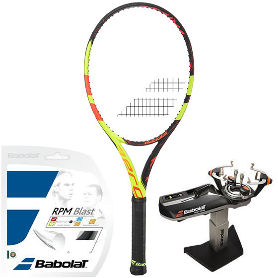  Babolat Pure Aero Decima Roland Garros + cordage + prestation de service