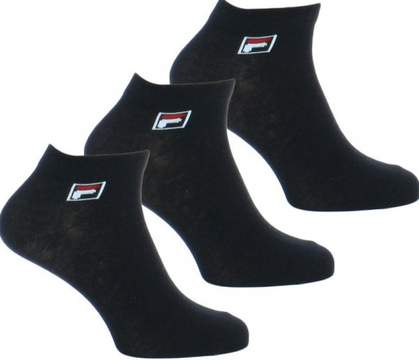 Čarape za tenis Fila Quarter Plain Socks F9303 3P - black