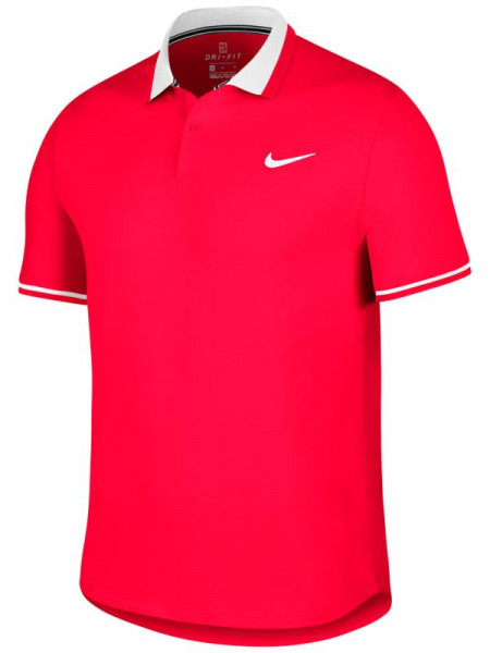 bright crimson polo shirt