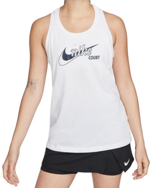 Marškinėliai moterims Nike Court Dri-Fit Tank W - white