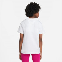 Marškinėliai mergaitėms Nike G NSW Tee Swooshfetti BP - white/sunset pulse Marškinėliai mergaitėms Nike G NSW Tee Swooshfetti BP - white/sunset pulse