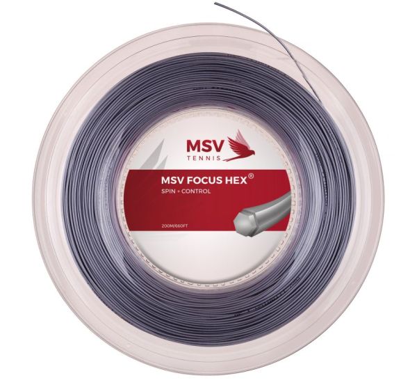 Тенис кордаж MSV Focus Hex (200 m) - silver