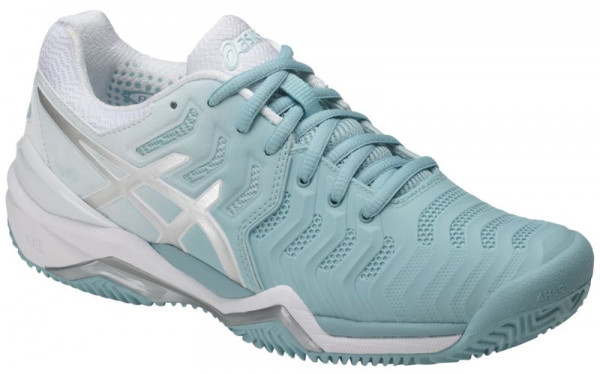  Asics Gel-Resolution 7 Clay - porcelain blue/silver/white