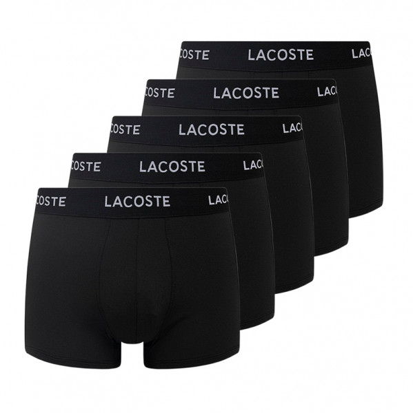 Meeste Bokserid Lacoste Casual Cotton Stretch Boxer 5P - black