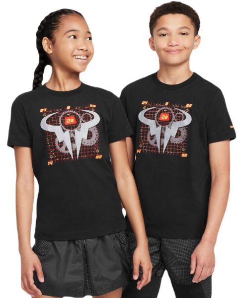 Camiseta de manga larga para niño Nike Kids Dri-Fit Rafa T-Shirt - Negro