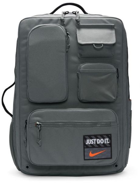 Σακίδιο πλάτης τένις Nike Utility Elite Backpack - smoke grey/black/total orange