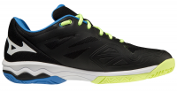 Vīriešiem tenisa apavi Mizuno Wave Exceed Light AC - black/neolime/blue Vīriešiem tenisa apavi Mizuno Wave Exceed Light AC - black/neolime/blue