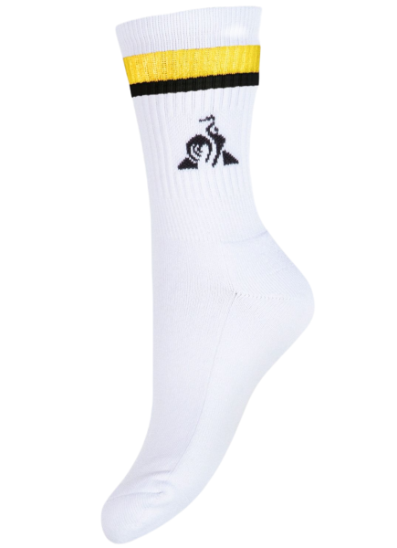 Zokni Le Coq Sportif Unisex Sports Socks 1P - new optical white/jaune champion