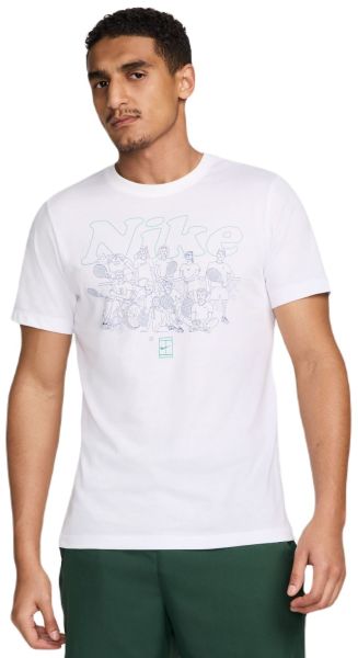 Camiseta para hombre Nike Court Dri-Fit Printed T-Shirt - white