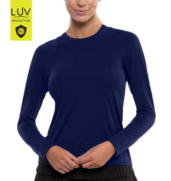 Women's long sleeve T-shirt Lucky in Love Luv Core Breeze Long Sleeve Crew - midnight